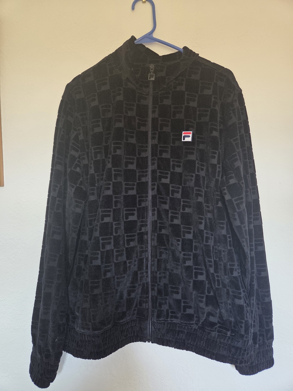 NWT Men's Jacquard Velour Track Jacket Size M